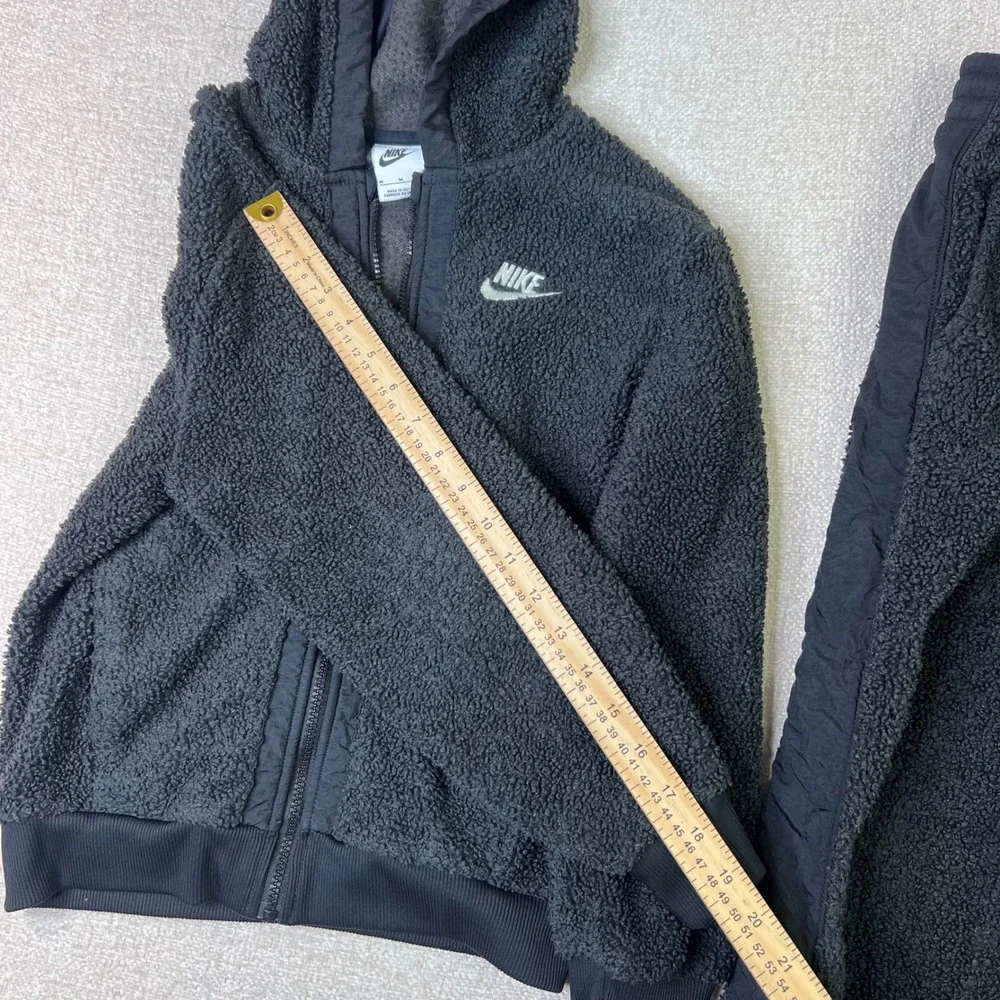 Nike Kids Set Sportswear Sherpa Fleece Hoodie and Joggers Black Medium